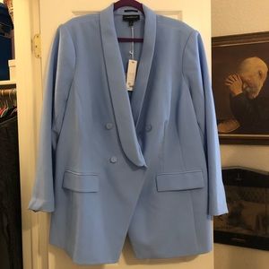 NWT Lane Bryant sky blue blazer size 28